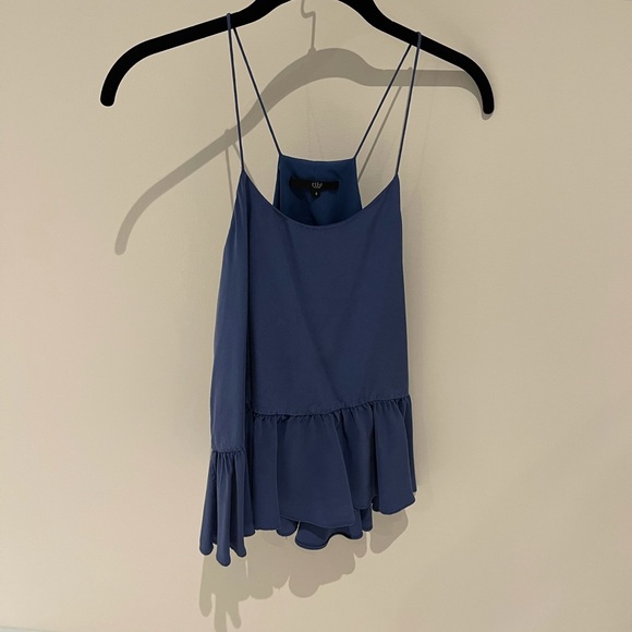Tibi. Silk Navy Tank. Size 6 - Picture 2 of 3
